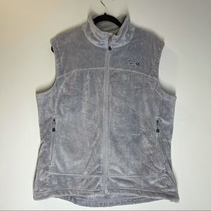 Mountain Hardwear Pyxis Fleece Vest Full Zip Side Zip Pockets Gray Size XL Women